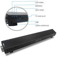 Wireless Sound Bar Bluetooth Speaker, Support TF card, 15.7in (Silver) N3