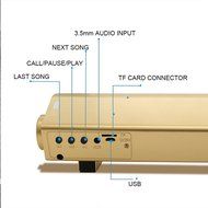 Wireless Sound Bar Bluetooth Speaker, Support TF card, 15.7in (Silver) N5