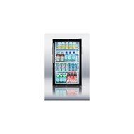Summit SCR500BLBI7HV: Commercially listed 20&quot; wide glass door all-refrigerator for built-in use, auto defrost... N2