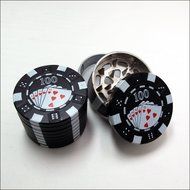 1pcs Pocket Portable Grinder, Metal Alloy 3 Layers Mini Poker Chip Style Grinder, Poker Chip Herb Tobacco Grinder... N3