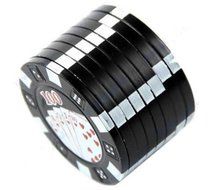 1pcs Pocket Portable Grinder, Metal Alloy 3 Layers Mini Poker Chip Style Grinder, Poker Chip Herb Tobacco Grinder... N4