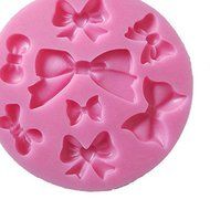 gloednApple 3D Bow Bowknot Silicone Sugar Craft Fondant Candy Chocolate Cupcake Mold kitchen Baking Tool N5