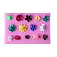 Sher Flower Flowers Fondant Cake Cake Chocolate Silicone Molds,Decoration Tools Bakeware