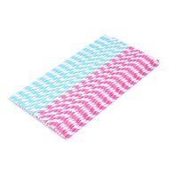 Cotton Candy Sticks 13 inch, BPA Free Paper Straws Extra Long 100 Count Blue, Pink Striped N5