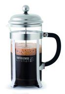 French Press Coffee Maker Chrome Plated with Triple Stainless Steel Filters and 34 Oz Glass Carafe N6