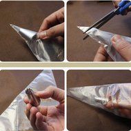 MENGCORE 100 PCS Small Size Disposable Piping Bag Icing Fondant Cake Cream Decorating Pastry Tip Tool N4