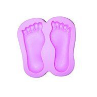 Wocuz W0814 Silicone Footprints Cake Decoration Mold for Baby Shower Fondant Mold Candy Making Mold N5