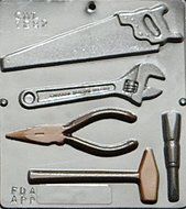 Tool Set Saw Wrench Pliers more Chocolate Candy Mold 1282