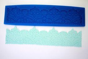 LACE MOLD (JUMBO) 13 INCHES BORDER SILICONE MOLD FOR FONDANT, GUM PASTE, CHOCOLATE, HARD CANDY, FIMO, CLAY, SOAPS