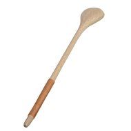 Miraclekoo Wooden Coffee Tea Spoon with Kusunoki Lines Long Handle Mixing Spoon,8 - Inch, 4 Psc N2