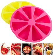 SHZONS 8 Triangle Cavity Silicone Portion Cake Mold Scottish Scone &amp; Cornbread Pan Slices Pastry Pan Pizza Slices... N6