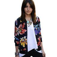 Women Jacket ,Morecome Women Long Sleeve Printed Zipper Blazer Suit Coat Outwear