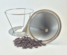 Pour Over Coffee Filter with Coffee: Reusable Pour Over Coffee Maker Stainless Steel Coffee Filter and Brewer... N2