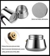 Minchsrin 6-Cup 300ml Stovetop Moka Espresso Maker with 100 Disposable Filters N2