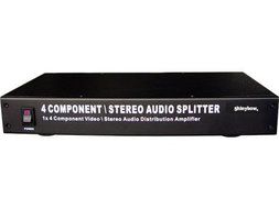 1:4 Shinybow Component Video / Analog Audio Amplifier Splitter