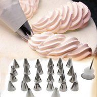 Cake Decorating Piping Tips - Stainless Steel Pastry Cupcake Decorating Reusable Icing Nozzle - 26 Piece Set -... N5