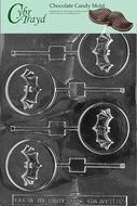 Cybrtrayd H083 Halloween Chocolate Candy Mold, Bat on Moon Lolly