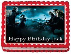 Harry Potter Personalized Edible Cake Topper Image -- 1/4 Sheet