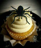 Edible Halloween Black Spider Cupcake Toppers Set of 18 P