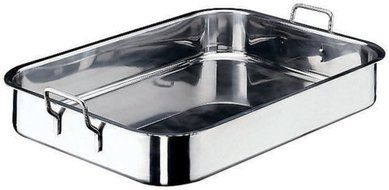 Paderno World Cuisine 19 5/8 Inch x 11 7/8 Inch Stainless Steel Roasting Pan
