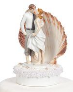 Beach Get Away Shell Wedding Cake Topper N2