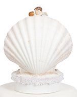 Beach Get Away Shell Wedding Cake Topper N3