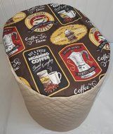 Quilted Morning Coffee Themed Keurig Coffee Brewing Systems Cover (B40/B45/K45, B60/K65, B145/K145, Red) N7
