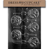 Dress My Cupcake DMCV041 Chocolate Candy Mold, I Love You/Sign Language Lollipop, Valentine&#039;s Day