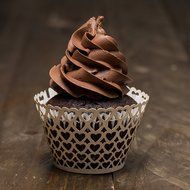 Bride Cupcake Wrappers x 100pcs in shimmering ivory white. 22 different wraps to make your wedding or birthday... N32