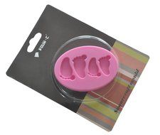 FOUR-C Silicone Embossing Mold Baby Feet Fondant and Gum Paste Mould Color Pink N2