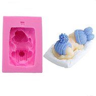 WYD Silicone Modelling DIY Children Sleep Silicone Soap Mould For Candy Cake Chocolate Cookies Pastry