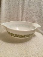 Vintage Pyrex Green Square (Verde) Cinderella Four (4) Quart Mixing Bowl #444 N2