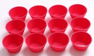 Jacobake Silicone Cupcake Liners Reusable Silicone Muffin Liners Silicone Muffin Cups for Baking(12 Pack Red)... N8