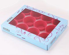 Jacobake Silicone Cupcake Liners Reusable Silicone Muffin Liners Silicone Muffin Cups for Baking(12 Pack Red)... N9