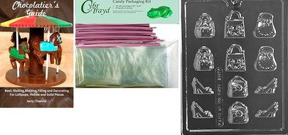 Cybrtrayd D107 Chocolate Candy Mold, Small Purses and Shoes Dads and Moms N4