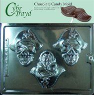 Cybrtrayd K142 Pirate Piece Kids Chocolate Candy Mold