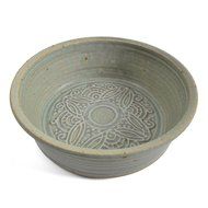 The Potters, LTD 7-inch Pie Plate / Baking Dish, Green N2