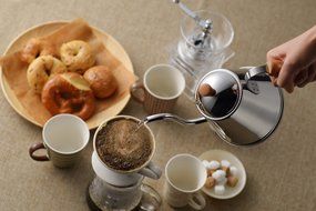 New Yoshikawa Cafe time Wood grip drip pot YOS-SH7090 from Japan