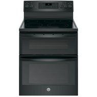 GE JB860DJBB 30" Black Electric Smoothtop Double Oven Range - Convection