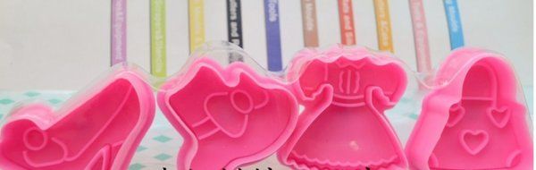 Allforhome(TM) 4pcs of Fashion Set plunger Cutter cake decorating fondant embossing tool