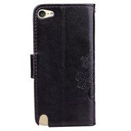 iPod touch 6 Case,iPod touch 5 Case,PHEZEN Beauty Luxury Bling Rhinestone Diamond Embossed Flower Butterfly PU... N12