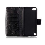 iPod touch 6 Case,iPod touch 5 Case,PHEZEN Beauty Luxury Bling Rhinestone Diamond Embossed Flower Butterfly PU... N13