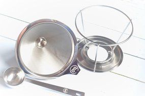 Pour Over Coffee Dripper with FREE Scoop and eBook Brewing Guide by Grand Central Coffee Co. - Stainless Steel... N2