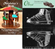 Cybrtrayd High Top Sneaker, Right Kids Chocolate Candy Mold with Chocolatier&#039;s Guide Instructions Book Manual