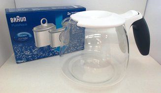 Braun Coffee Maker Carafe, AromaDeluxe, 67050715 & Water Filer 3112770 Kit