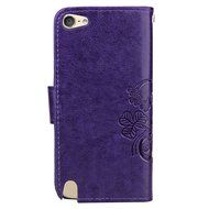 iPod touch 6 Case,iPod touch 5 Case,PHEZEN Beauty Luxury Bling Rhinestone Diamond Embossed Flower Butterfly PU... N15