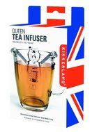 Kikkerland Fish Tea Infuser and Drip Tray, Silver N3