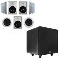 Acoustic Audio HT-87 In-Wall/Ceiling 7.1 Home Theater 8" Speakers and 10" Powered Sub HT-87-CS10B