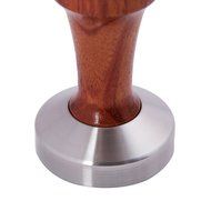 Jimei 49mm Flat Base Stainless Steel Coffee Tamper Tool With Wood Handle