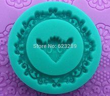 100% Food-grade Silicone Mold,1pc Round Frame Shapes Cake Chocolate Candy Jello Silicone Decorating Tools N3